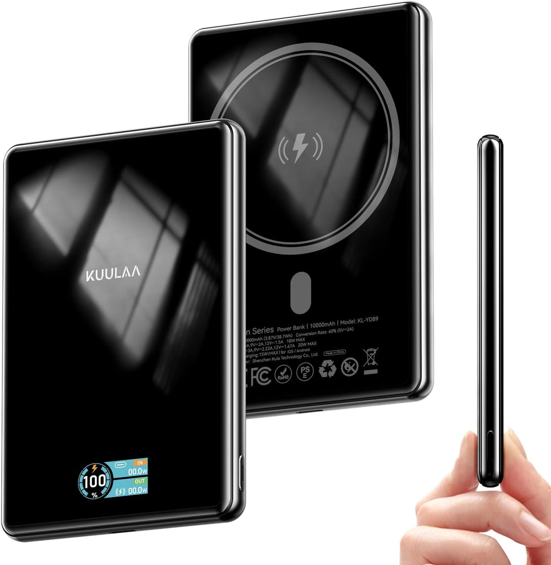 Kuulaa Cargador portátil MagSafe de 10000 mAh, banco de energía mag...
