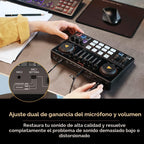 MAONO Mezclador de interfaz de audio AME2, consola de estudio de podcast