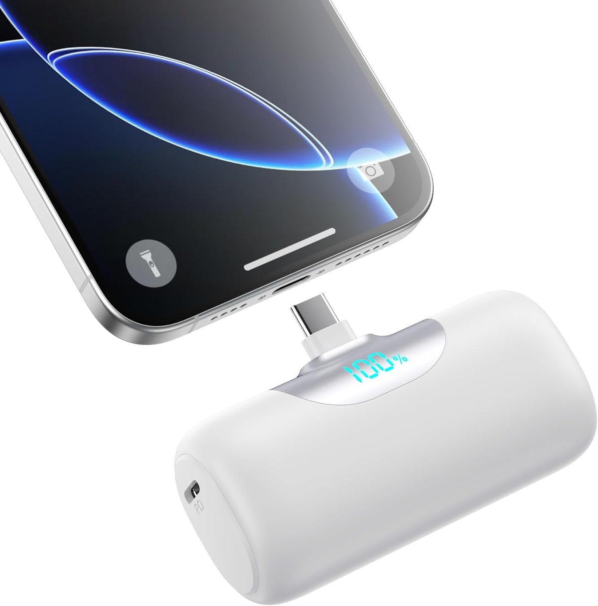 Cargador portátil mini para iPhone Serie 17\/16\/15, Banco de energ...