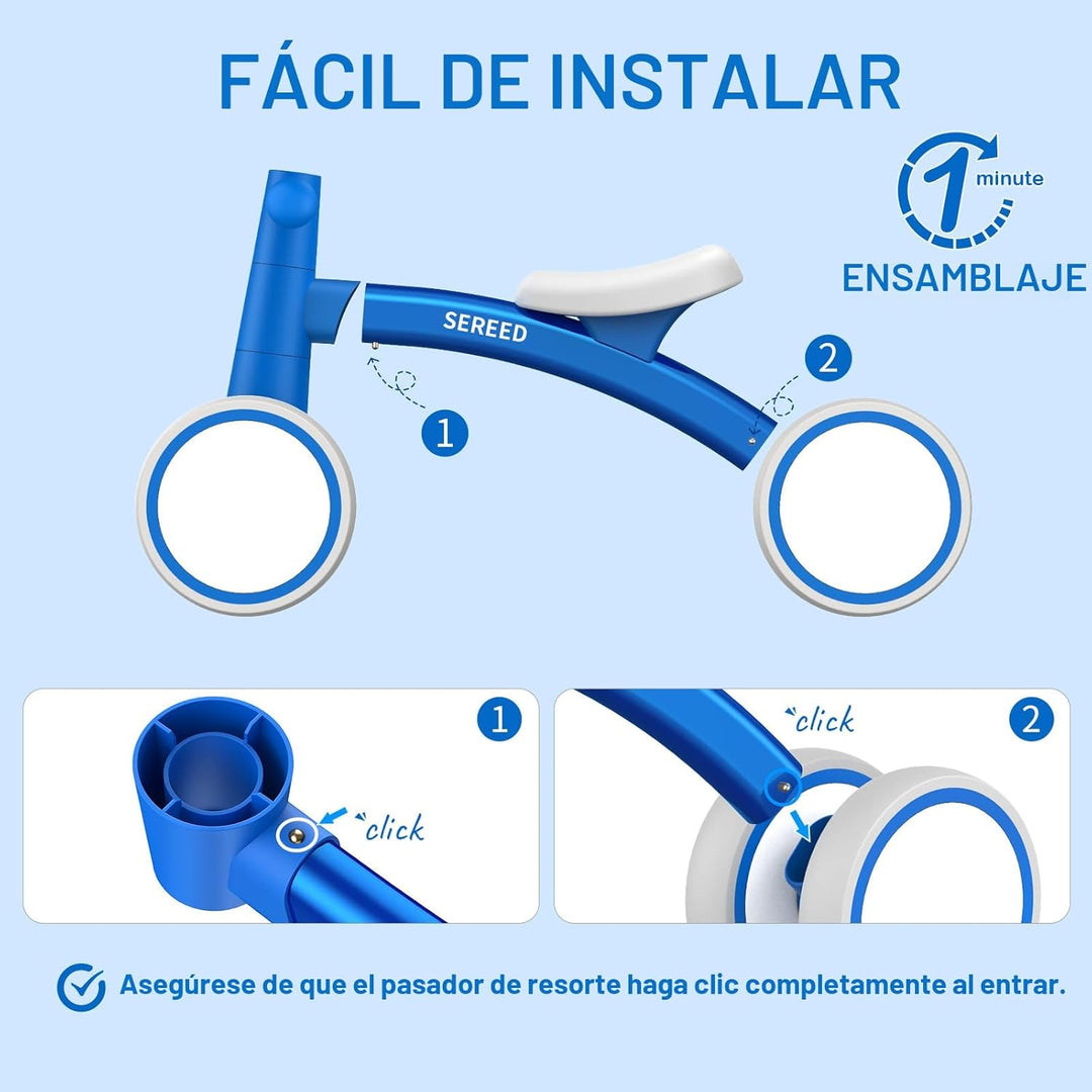 SEREED - Bicicleta de equilibrio para bebés de 1 año, niños