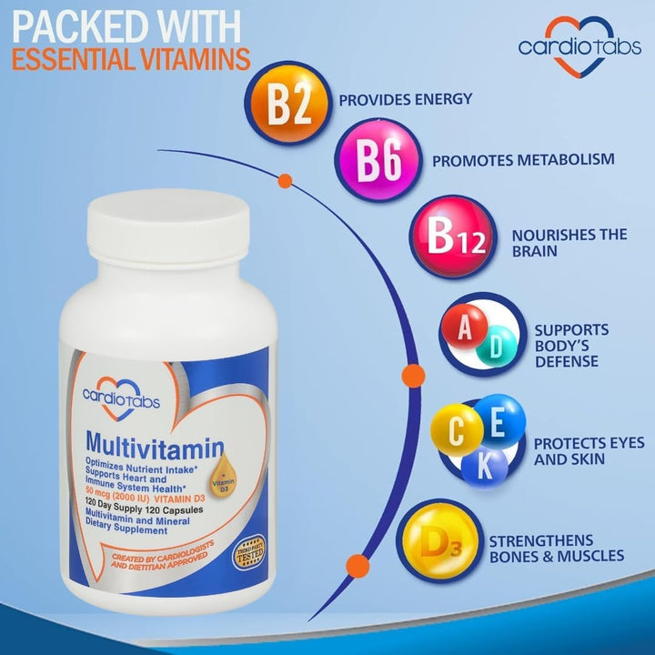Cardiotabs Multivitamínico - Suplementos para el corazón y la inmun...