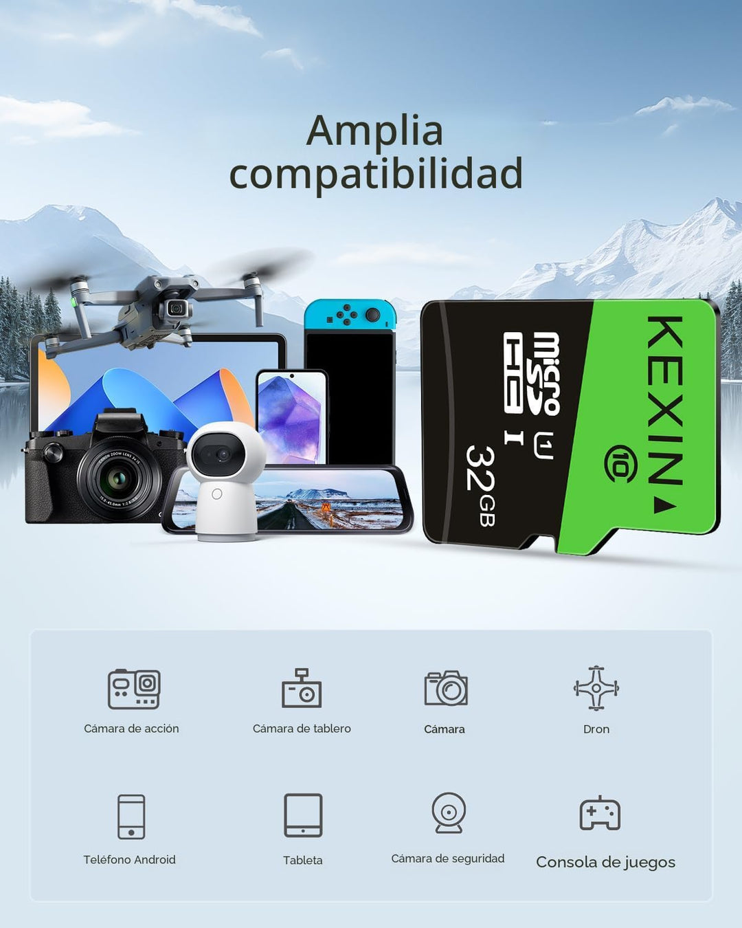 KEXIN Paquete de 3 tarjetas de memoria micro SD de 32 GB MicroSDHC...