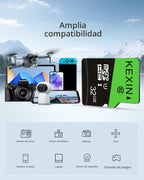 KEXIN - Paquete de 5 tarjetas Micro SD de 8 GB con adaptador SD, 8GB