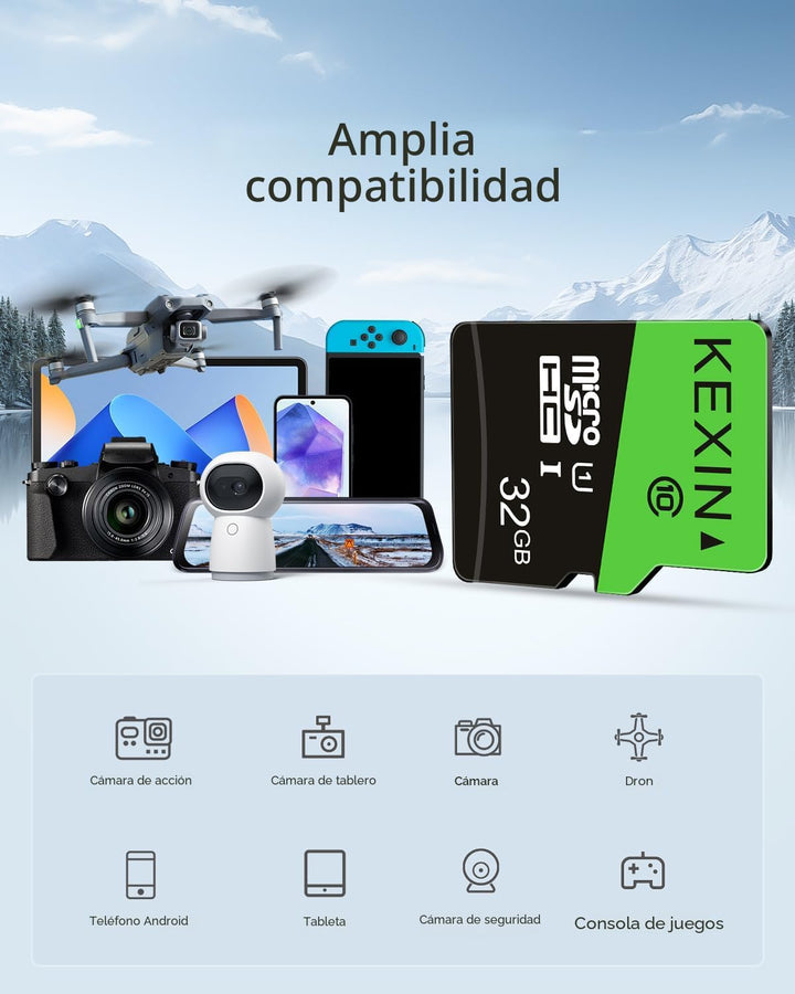 KEXIN Paquete de 3 tarjetas de memoria micro SD de 32 GB MicroSDHC...