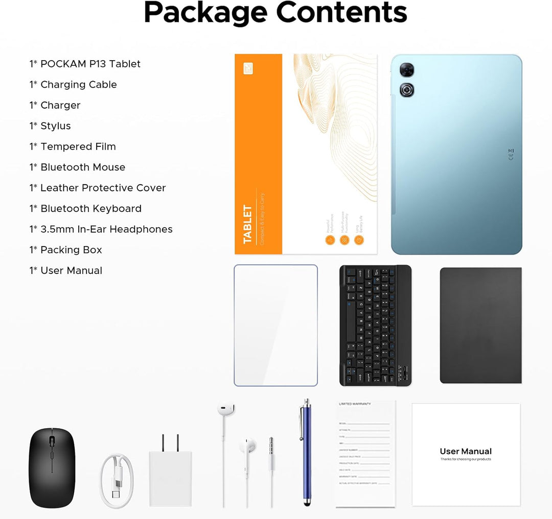 POPUX Tablet Android P13, tableta Android 16 de 13.4 pulgadas 2.4K...