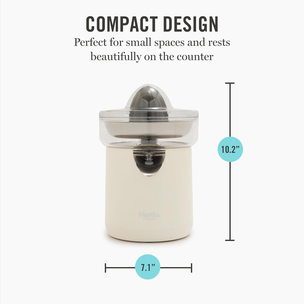 Martha Stewart Exprimidor eléctrico de cítricos y extractor de jugo, lino