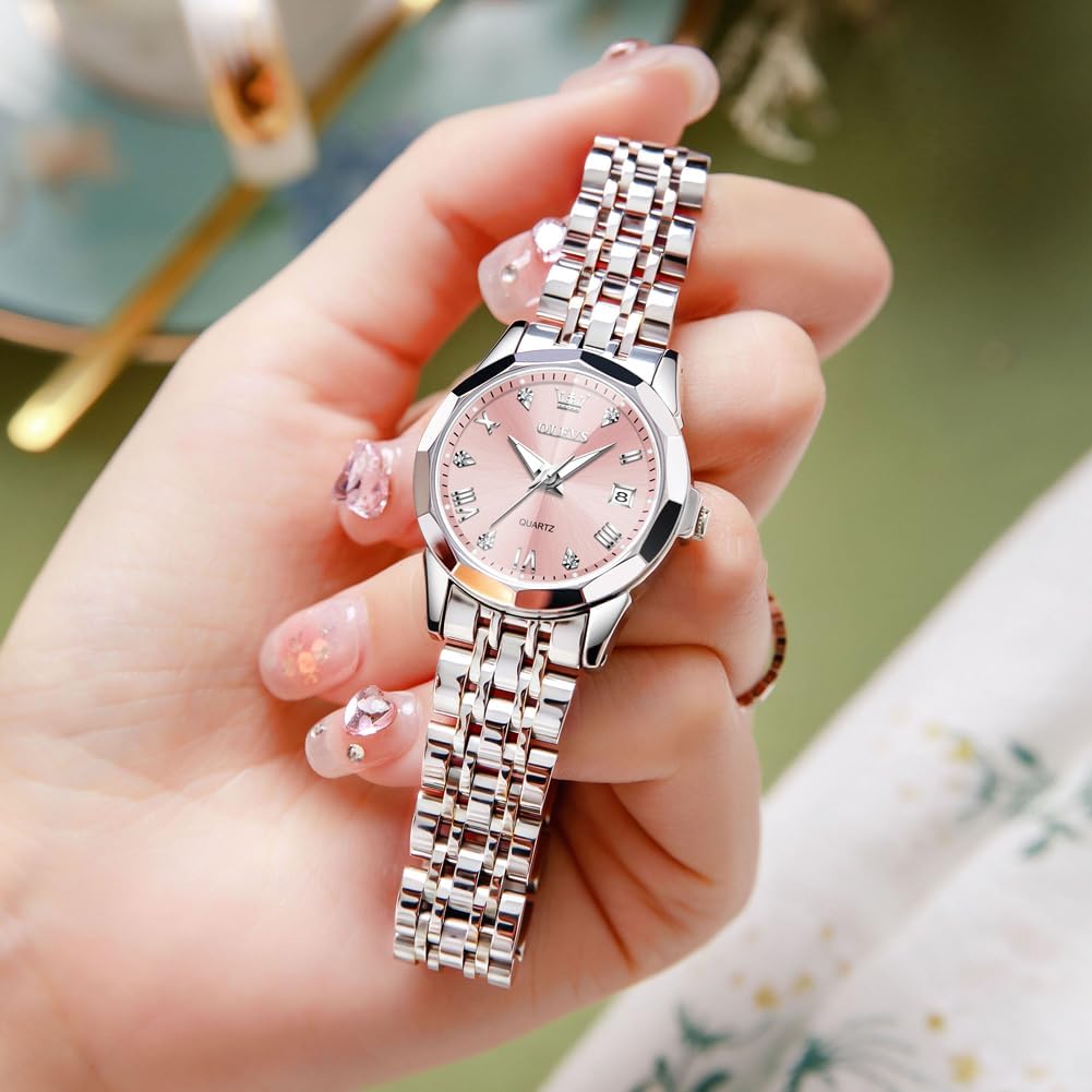 OLEVS Reloj de moda impermeable de lujo para mujer