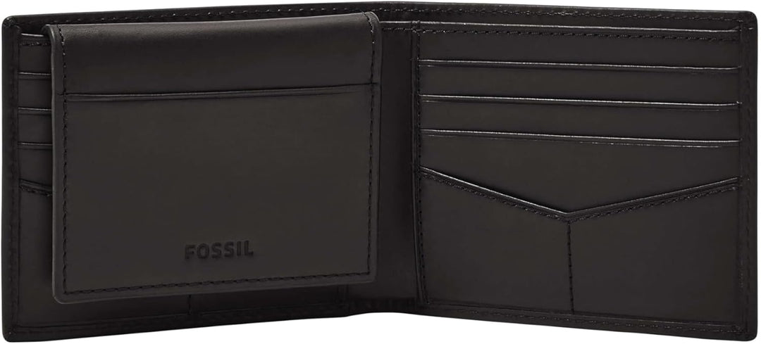 Fossil Derrick billetera de cuero con bloqueo RFID para hombre, ple...