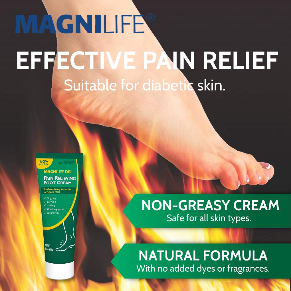 Crema para pies MagniLife DB, alivio calmante para sensaciones de a...