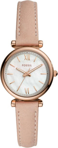 Fossil Carlie - Reloj de cuarzo de acero inoxidable de tres manecillas para mujer