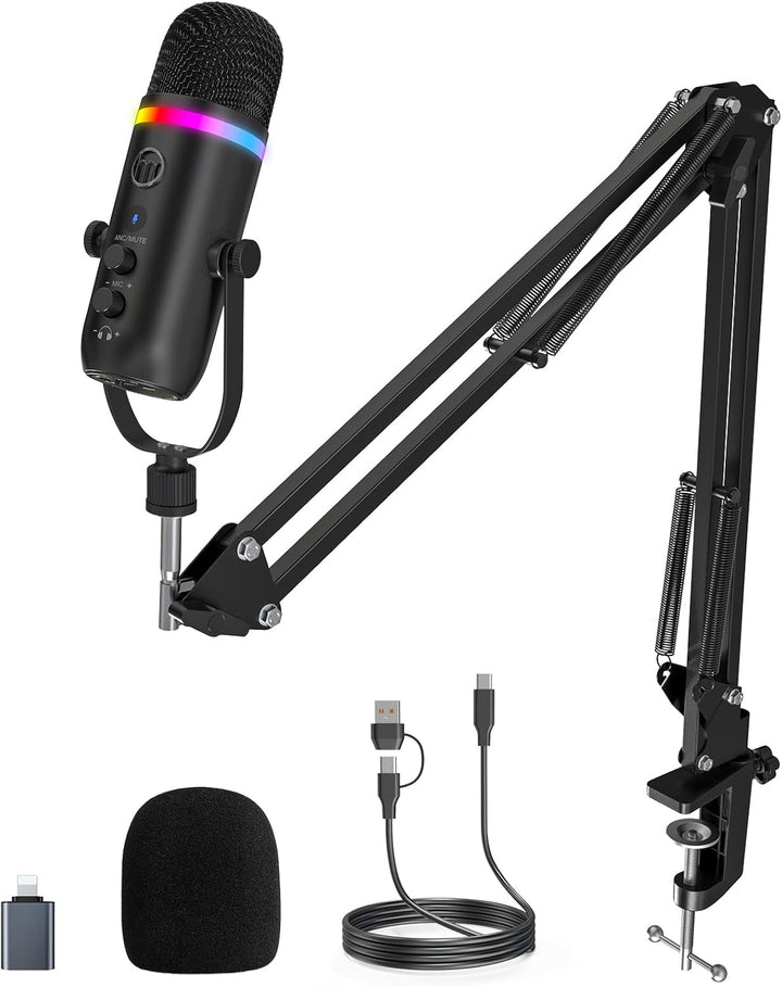 Micrófono ZealSound Podcast para PC\/Mac\/iPhone \u2013 Micrófono d...