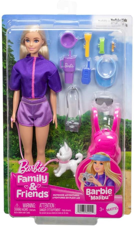 Barbie Muñeca "Malibu" Outdoor Adventures Fashion con traje...