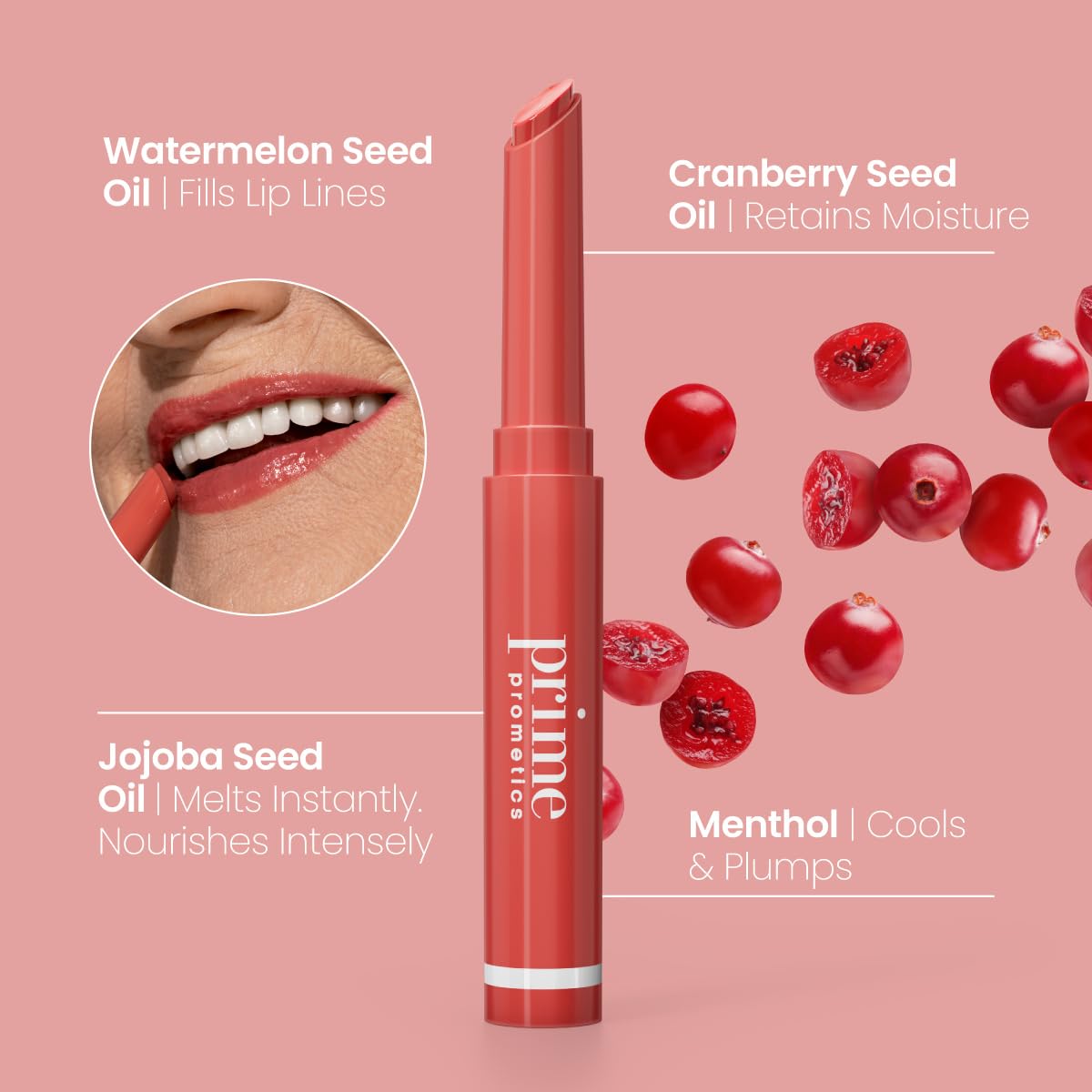 PRIME PROMETICS Bálsamo labial voluminizador PrimeLip para mujeres...