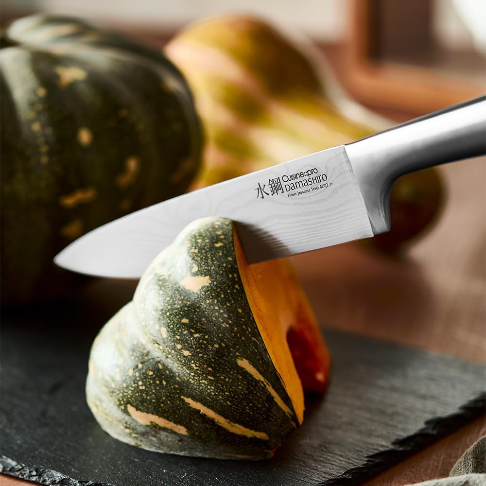 Cuisine::pro Damashiro Hiryu Juego de cuchillos de cocina de acero japonés de 10 piezas