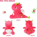 Ditucu Lindos animales de peluche de dinosaurio de fruta del dragón, muñecos de peluche suaves de dinosaurio Pitay, regalos de cumpleaños para niños y niñas, rojo, 16 pulgadas