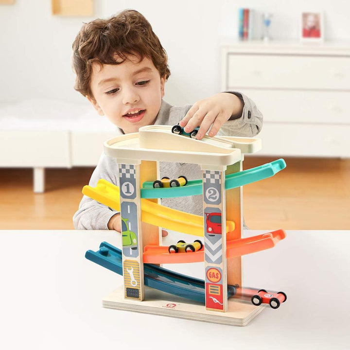 TOP Bright Juguetes de rampa de madera para niños pequeños de 1 a 2...