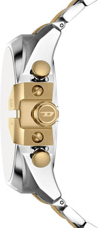 Reloj cronógrafo Diesel para hombre Mega Chief en acero inoxidable bicolor (Modelo: DZ4701)