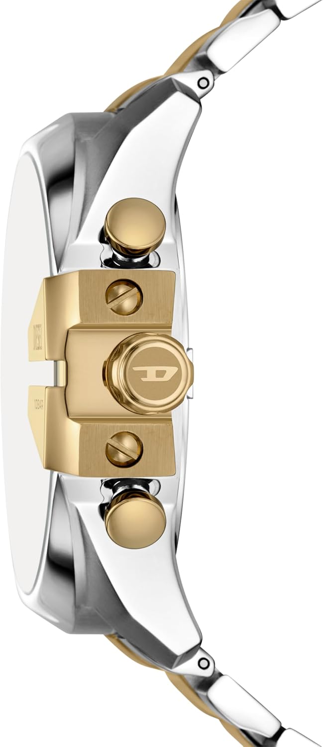 Reloj cronógrafo Diesel para hombre Mega Chief en acero inoxidable bicolor (Modelo: DZ4701)