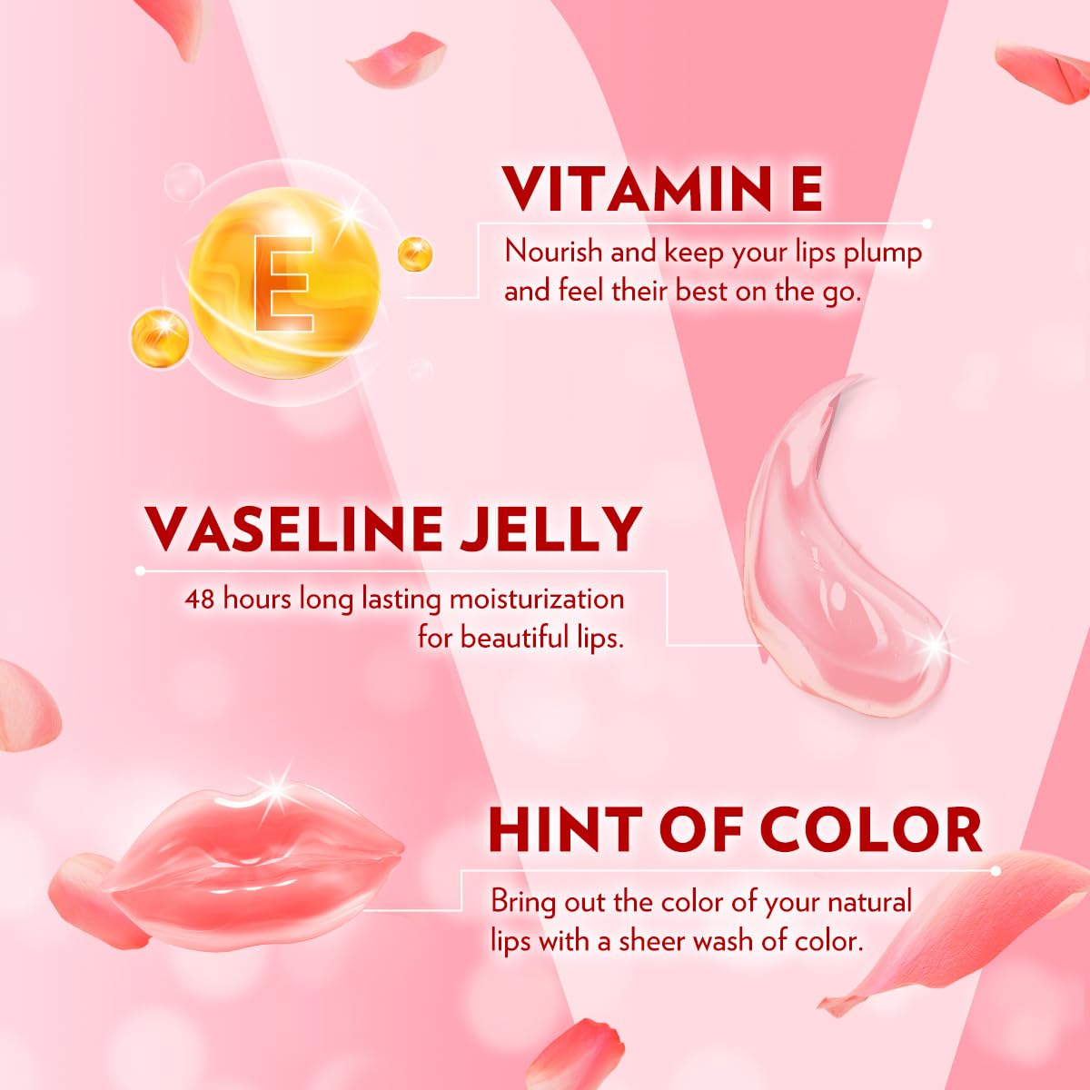Vaseline Lip Therapy Care Rosy, Nutrición de Acción Rápida, Ideal p...