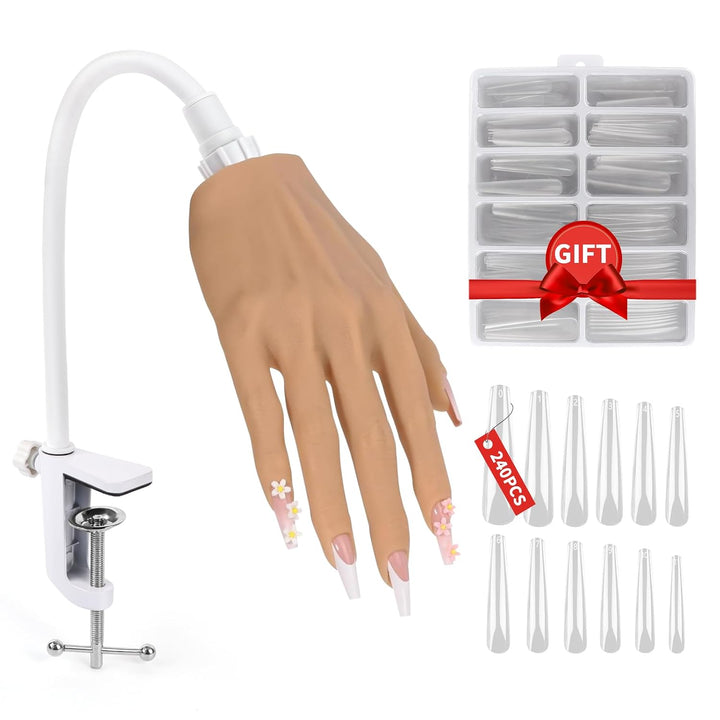 LIONVISON Mano de práctica para uñas acrílicas, mano de práctica de...