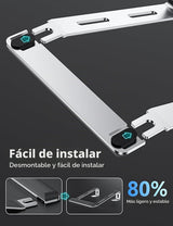 JCZT Soporte de aluminio para laptop, soporte para portátil con rep...