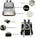 Texsens - Mochila para transporte de mascotas, con un innovador sistema de burbuja, ideal como transportín para gatos y perros (negro)