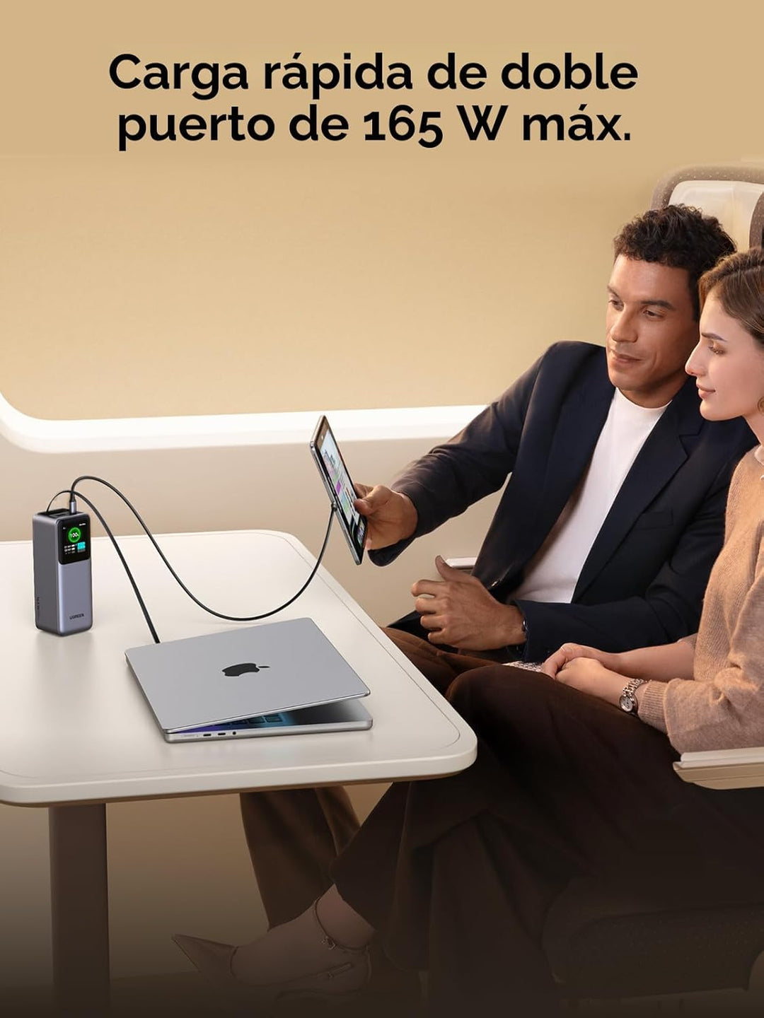 UGREEN Nexode Power Bank 20000mAh 165W con cable USB C incorporado,...