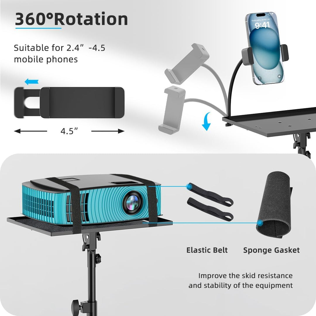 GZGDLJQ Soporte para proyector con ruedas, trípode para laptop de 2...