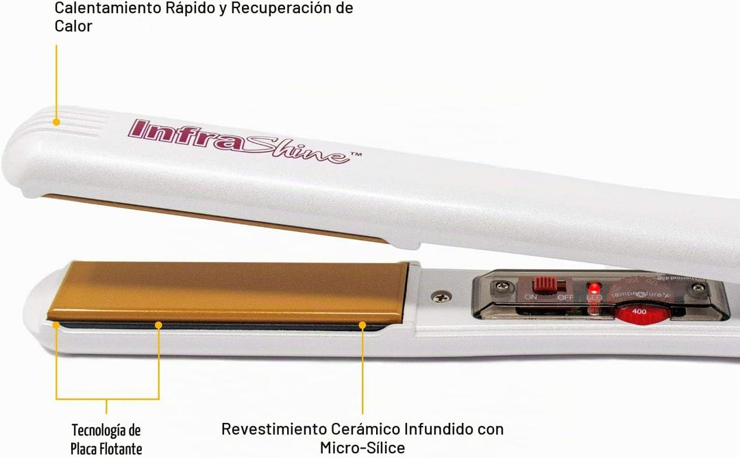 InfraShine Redline Professional Plancha plana de 1 pulgada, alisado...