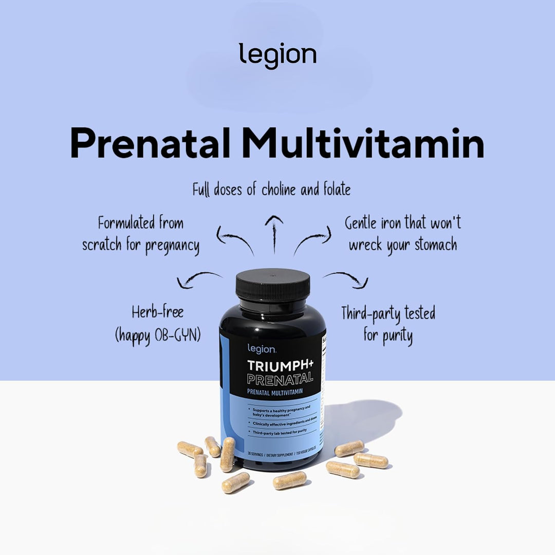 LEGION Triumph - Suplemento multivitamínico prenatal para deportes...