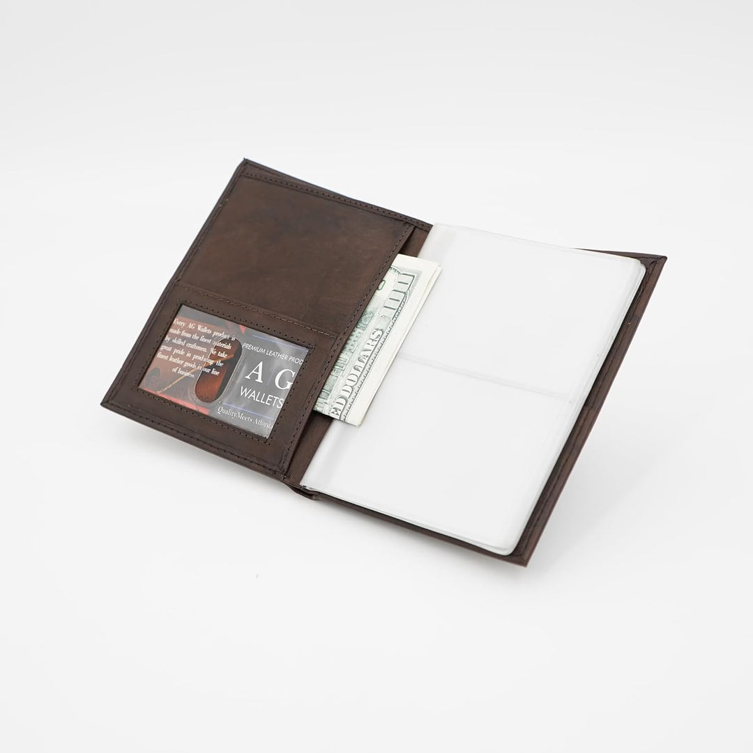 ag wallets Cartera europea hipster de cuero con bloqueo de señal RF...