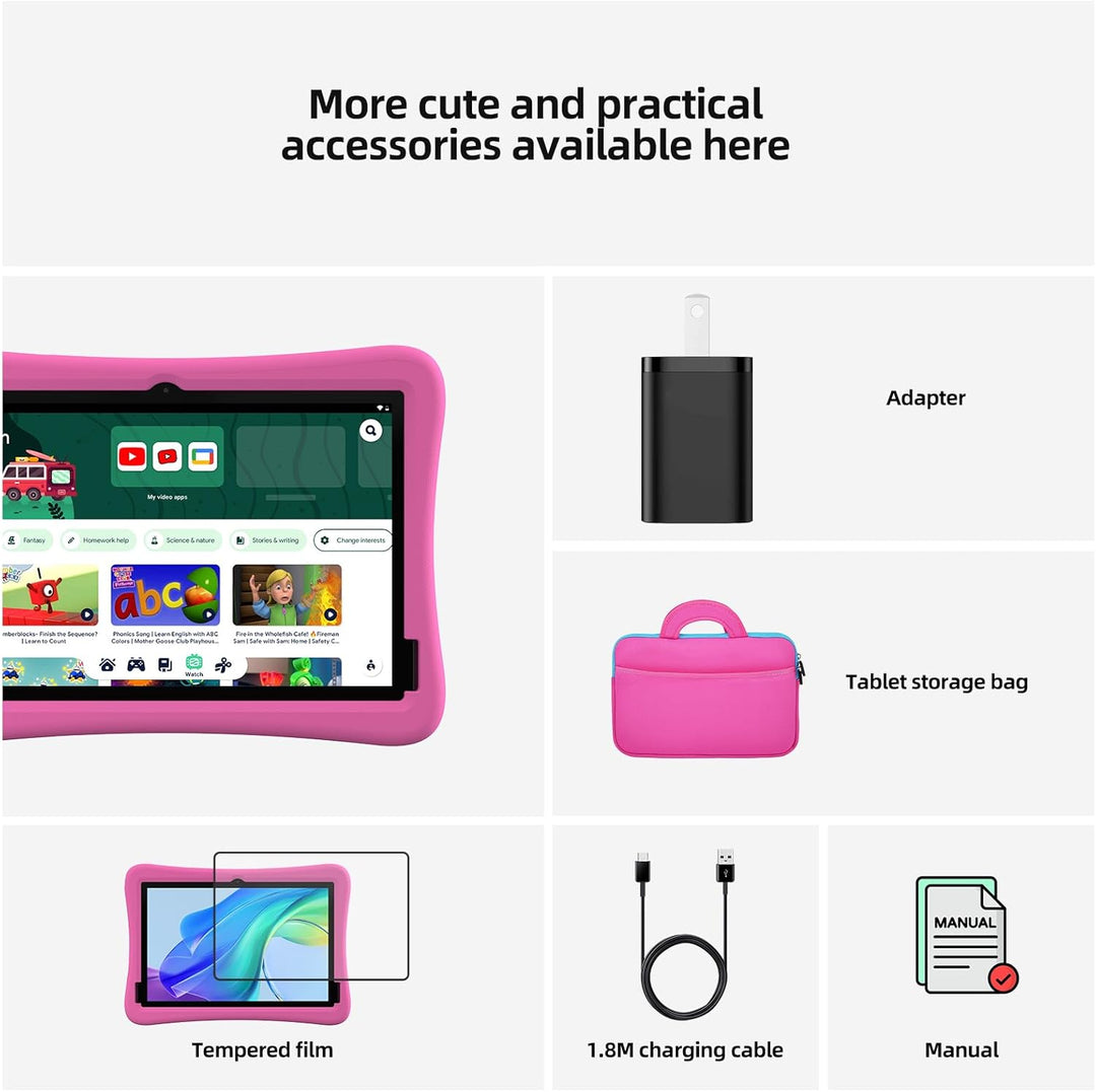 plimpton Tablet infantil mejorada 2026, tableta Android 15 de 10 pu...