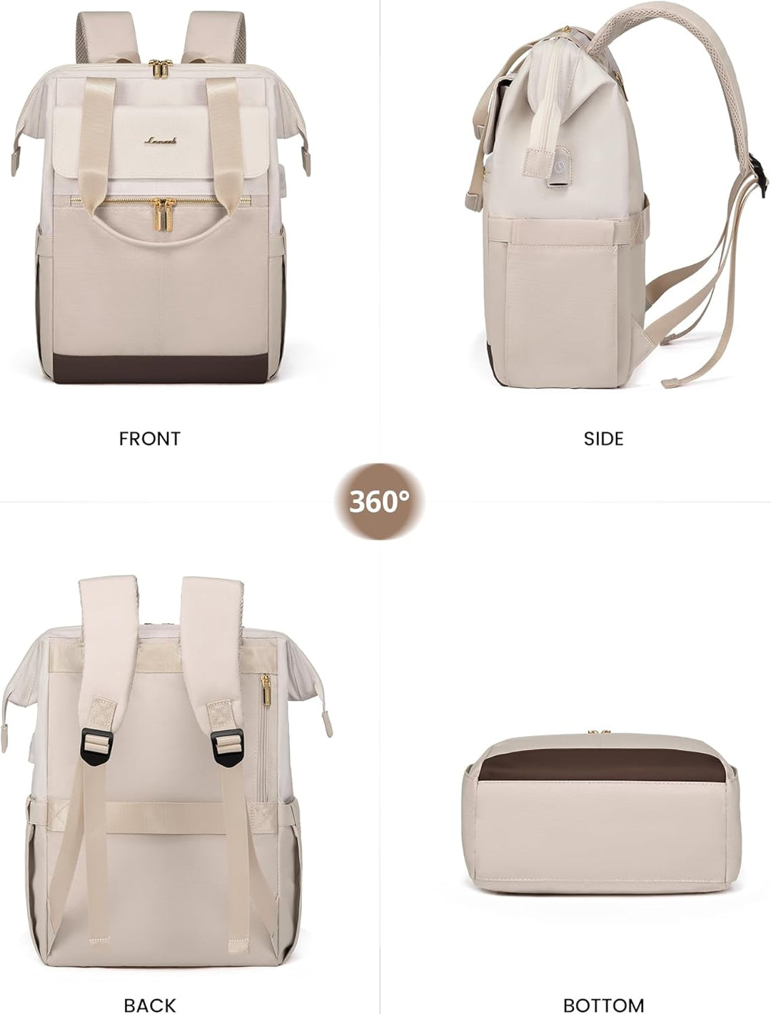 LOVEVOOK - Mochila para laptop de 15.6 pulgadas para mujer, bolsa d...