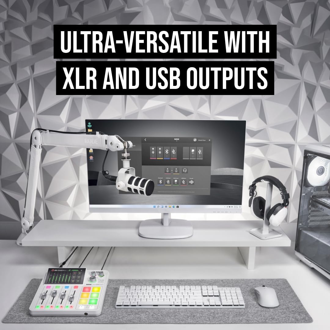 RØDE PodMic Micrófono de transmisión dinámica USB con conectividad...