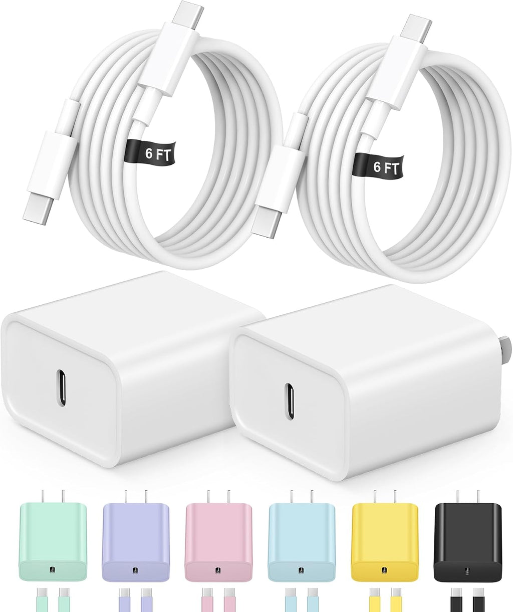 Cargador para iPhone 18 17 16 Carga rápida Paquete de 2 cargadores USB C