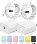 Cargador para iPhone 18 17 16 Carga rápida Paquete de 2 cargadores USB C