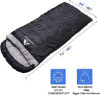 Londtren - Sacos de dormir grandes de 0 grados para adultos, saco de dormir para clima frío, para camping, invierno, por debajo de cero, 20 15, de franela, grande y alto, XXL