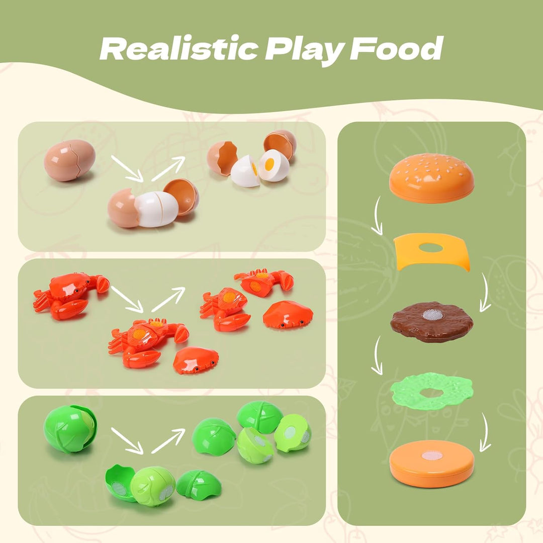 CUTE STONE - Juego de 51 piezas de accesorios de cocina en miniatur...