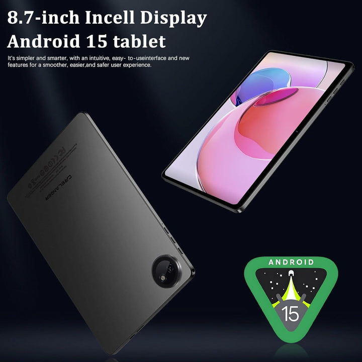 Crelander Tablet Android 15 de 8.7 pulgadas, tableta Android de 16...