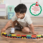 Juego de Tren de Madera de 12 Piezas - Juego Magnético de Juguetes de Tren Incluye 3 Motores - Juegos de Tren de Juguete para Niños Pequeños y Niñas - Compatible con Todas las Principales Marcas