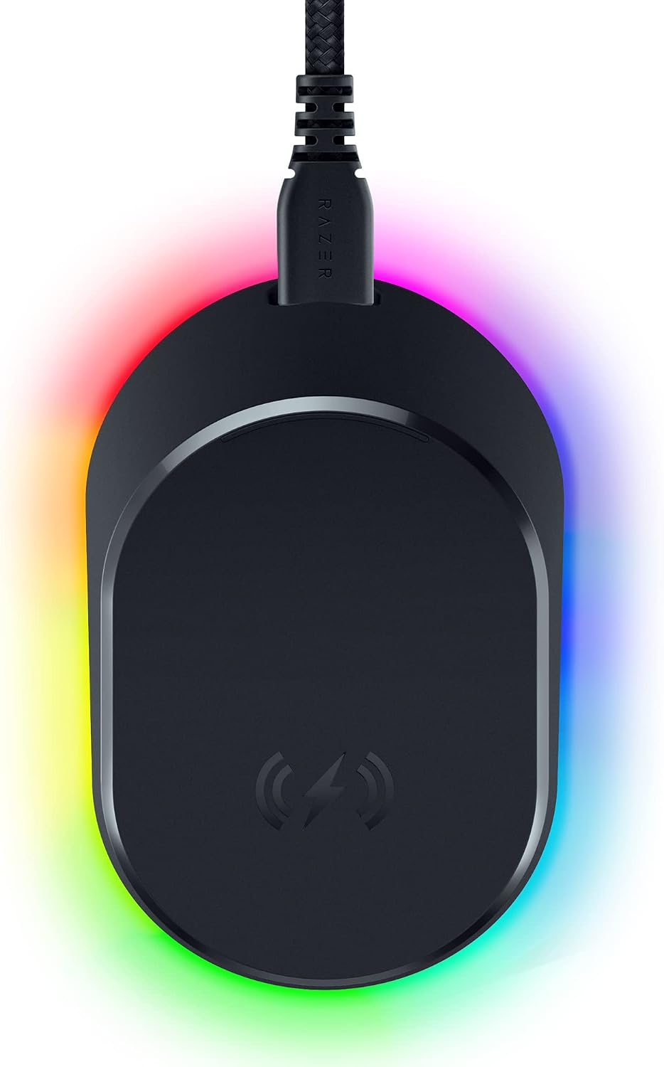 Razer Mouse Dock Pro con Puck de Carga Inalámbrica: Carga Inalámbrica Magnética - Transceptor HyperPolling 8K Hz Integrado - Base Antideslizante - Iluminación Chroma RGB - Negro Clásico