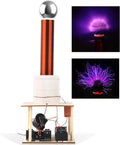 Kit de bricolaje de bobina Tesla, PEMENOL bola de plasma táctil, generador de arco de chispa para enseñanza de física, iluminación artificial de plasma de arco, modelo de experimento científico para