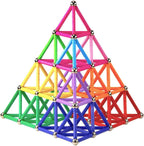 Juego de 312 piezas de varillas magnéticas de construcción, juguetes educativos magnéticos, juguetes de apilamiento magnético STEM, juguete de construcción no tóxico, rompecabezas 3D con