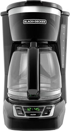 negro+DECKER Cafetera de goteo para 12 tazas con Vortex Brewing