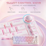 Gaozen Teclado mecánico para juegos FURYCUBE 68% con retroiluminaci...