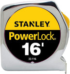 Stanley Tools 33-116 Regla de cinta Powerlock de 16 pies (paquete de 3)