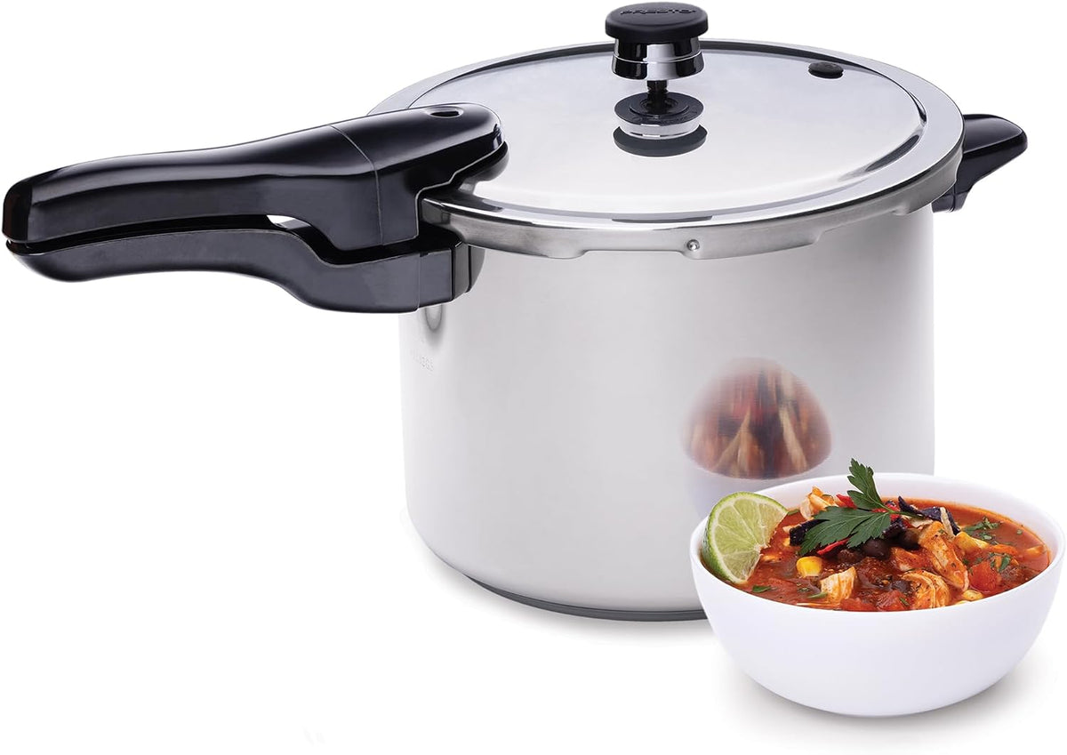 Olla a presión Presto, de acero inoxidable, Plateado