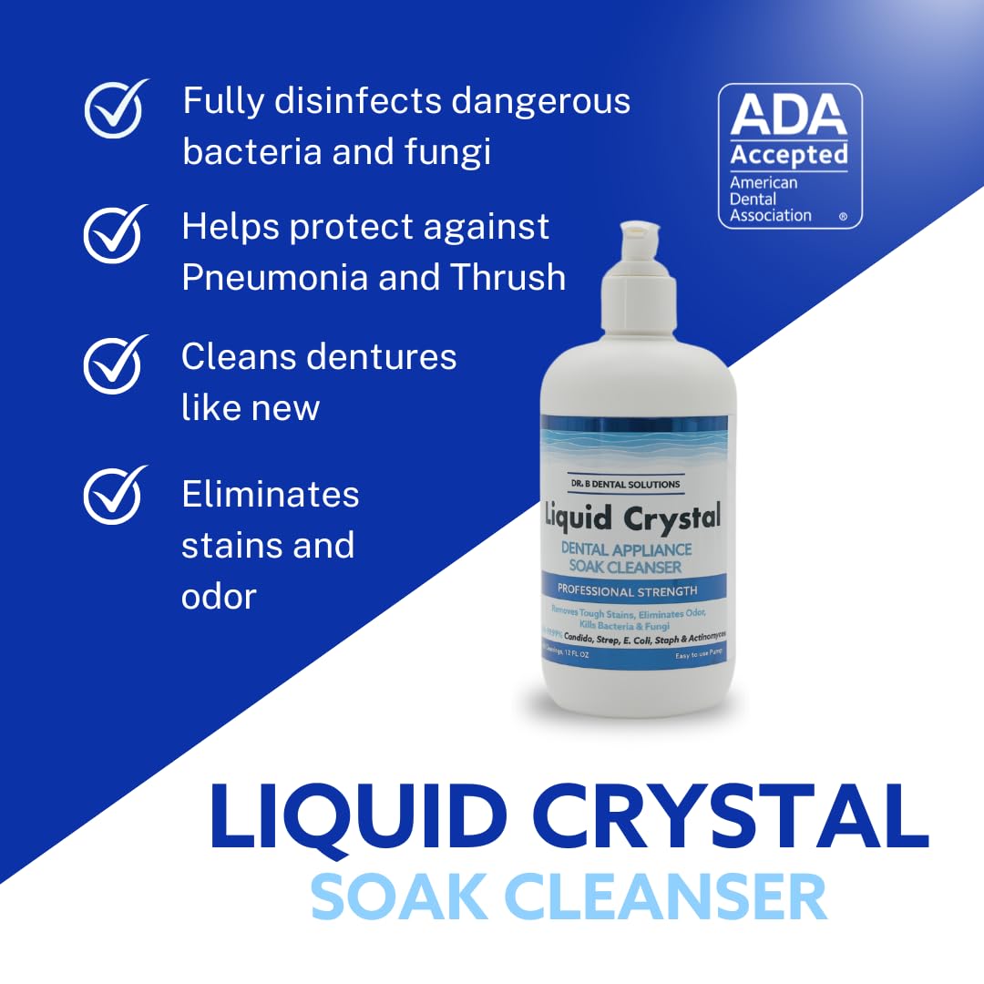 Dr. B Dental Solutions Liquid Crystal Soak Cleanser - Fórmula de li...