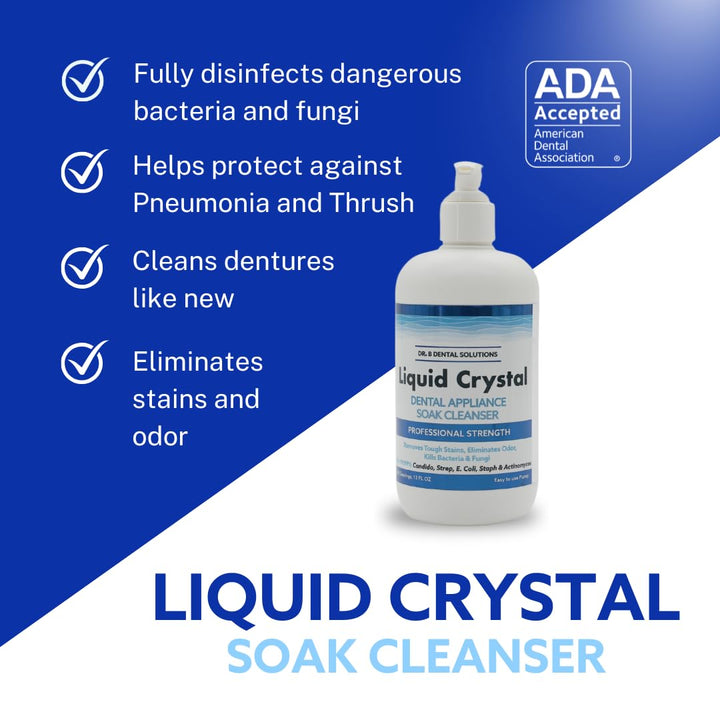 Dr. B Dental Solutions Liquid Crystal Soak Cleanser - Fórmula de li...