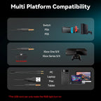 IMYB A36 Auriculares para juegos con micrófono estéreo para PC PS5, Xbox